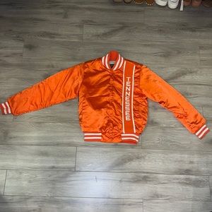 Vintage Tennessee satin bomber jacket with quilted gray inside